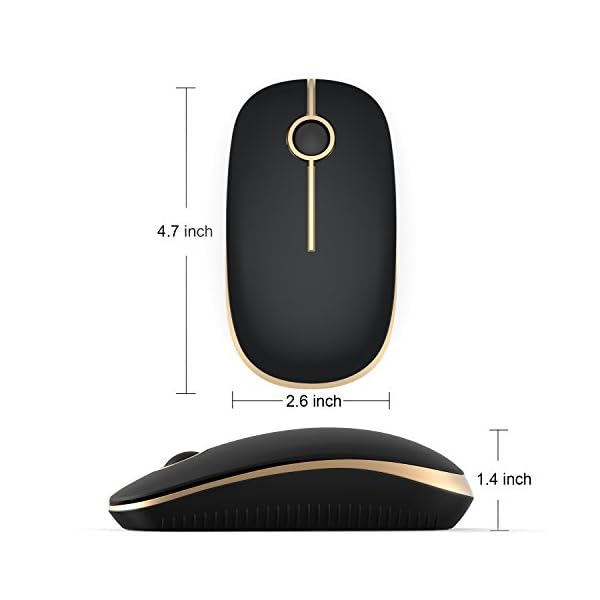 Wireless-Mouse-Jelly-Comb-MS001-24G-Computer-Mice-with-Nano-Receiver-for-PCDesktopLaptop-with-USB-ports-and-WindowsMacLinux-Silent-Smooth-Basic-Design-Black-and-Gold Wireless Mouse, Jelly Comb MS001 2.4G Computer Mice with Nano Receiver for PC/Desktop/Laptop (with USB ports) and…