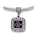 Inspired Silver - Chiari Malformation Support - Silver Memory Charm for Women - Square Charm Jewelry Gift with Cubic Zirconia - Women's Charm for Bracelets