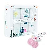 Safaya Unisex Baby swaddle blankets The Fox, Sleep Tight, “Bambi & Thumper print - Soft & Hypoallergenic - 3 Pack Newborn Delivery Perfect Gift for Boys & Girls, BONUS E-book