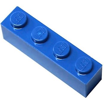 LEGO Parts and Pieces: Blue (Bright Blue) 1x4 Brick x100
