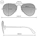 WearMe Pro Premium Metal Frame Classic Fashion Aviator Sunglasses (Silver Frame/Mirror Silver Lens, 60)