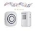 Door Chime,Wireless Business Door Motion Sensor Detector Smart Visitor doorbell Home Security Driveway Alarm with 1 Plug-in Receiver and 1 PIR Detector Weatherproof(White)