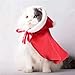 Legendog Cat Costume Pet Christmas Costume Red Velvet Pet Cape Cat Cloak with Christmas Hat Cat Apparel for Cats and Small Dogs