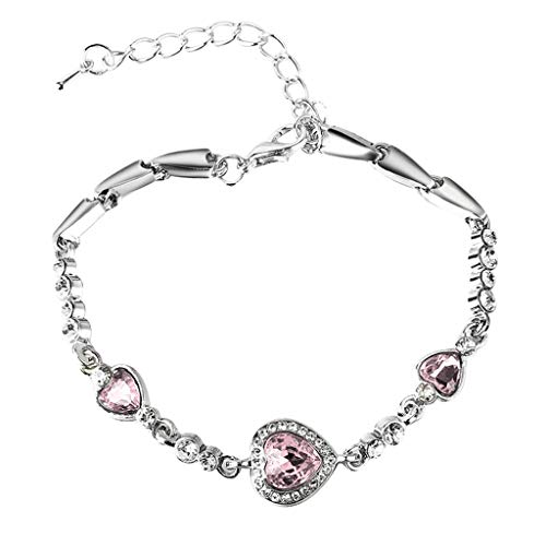 goalBY Women Bracelet,Love Valentine's Day Wedding Bridal Women Jewelry Crystal Heart Bracelet Bangl - //medicalbooks.filipinodoctors.org