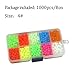 QualyQualy Assorted, Plastic Glass fishing beads Red Yellow Mix Color Luminous Glow 4mm 1000pcs
