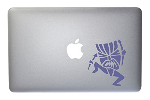 Dancing Tiki Witch Doctor Vinyl Decal for Macbook, Laptop or other device 5 Inch (lavender)