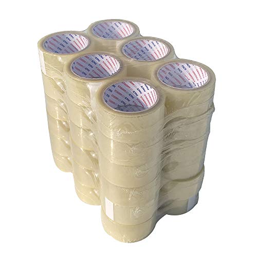 Pack of America 36 Rolls Clear Packing and Shipping Tape 110 Yards 2" 1.8 Mil Economical Adhesive Tapes for Moving Boxes, Carton Sealing, Home & Office Mailing, Commercial Warehouse Depot