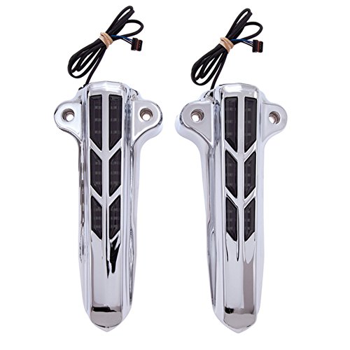 Lower Leg Covers Chrome with AMBER LED's