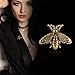 DOMILINA Vintage Male Metal Bees Shirt Brooch Novelty Suit and Vest Pin (2Pcs Gold)