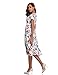 Floating Time Women's Floral Print Short Sleeve Midi Wrap Dress(S, CF42583-3)