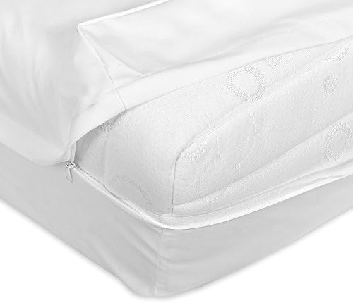 Linda Zippered Fabric Mattress Cover Protector, Waterproof & Hypoallergenic, King