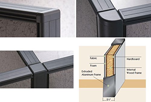 Cubicle Workstation, Telemarketing Station, Call Center Desk, Office Systems Furniture (4'W X 3.5'H - X Conf - No Ped, Maple)