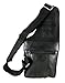 Black Leather Holster Style Travel Wallet