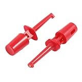 DMiotech 10 x Spring Loaded SMD IC Test Hook Clip Red for Multimeter Lead Cable