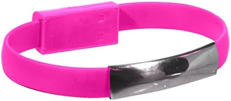 Wearable Micro USB Sync &amp; Charge Bracelet Cable - Pink
