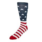 K. Bell Men's Cotton American Flag Crew Socks