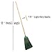 Tidy Tools Corn Broom with Wood Handle Light Duty, Indoor Outdoor Broom 5 Stitches, 54'' Overall Length, 7/8'' Wood Handle, and 9'' Broom Head Width