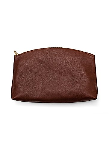 BAGGU Leather Clutch - Molasses