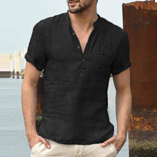 1 Mens+LuluZanm+Cotton+Shirts+Button