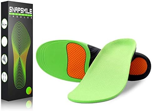 Snapsmile Medical Grade Plantar Fasciitis Inserts - Arch Support Shoe Inserts Women Man Doctor Recommends Professional Orthotic Inserts for Plantar Fasciitis High Arch Support Gel Flat Feel Insoles