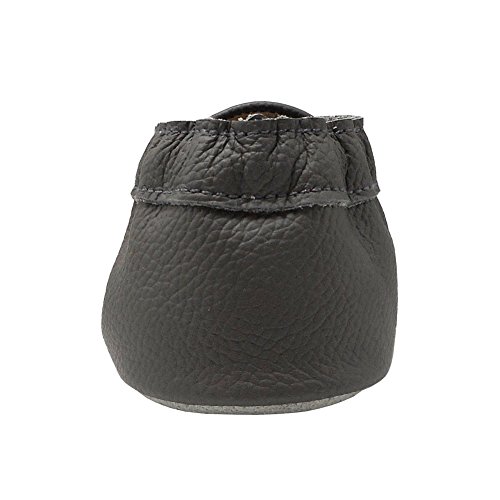 Yang Baby Boys Girls Shoes Crawling Slipper Toddler Infant Soft Leather First Walking Moccs(Grey,12-18 Months)