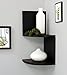 kieragrace Retro floating-shelves, Set of 2, Black, 2 Count