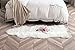 Ojia Deluxe Soft Faux Sheepskin Chair Cover Seat Pad Plain Shaggy Area Rugs for Bedroom Sofa Floor (2ft x 6ft, Ivory White)