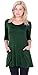 Popana Womens 3/4 Sleeve Tunic Top with Pockets for Leggings Made in USA Medium Olive