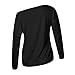 Ybenlow Women's Long Sleeve Chic Seashells Slouchy Pullover Sweatshirt Tops (Large, Black-1)