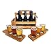Proper Pour Bamboo Beer Carrier: /Caddy/Holder, Comes With Two Beer Flights, Holder, Mounted Bottle Opener | Unique Christmas Gift | Beer Drinker Gift | 6-Pack Tote