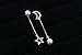 925 Sterling Silver Pearl Long Dangle Drop Earring for Women Crystal Moon Star Charms