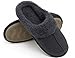 HomeTop Men's & Women's Micro Suede Plush Fleece Lined Slip On Memory Foam Indoor Clog House Slippers