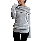 Women's Sweater,Neartime Long Sleeve Sweatshirt Sweater Coat Pullover for Women (XL, Gray)