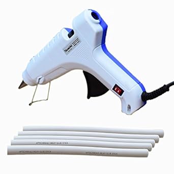 Themisto Glue Gun 40w with 5 Milky Glue Sticks /40W hot melt Glue Gun with Glue Sticks (BW)