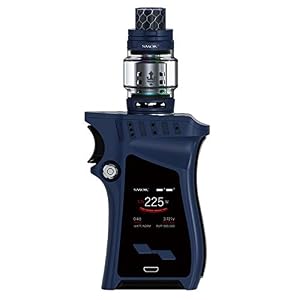 E-Zigaretten Starterset,Smok Mag Kit 225W Vape TC Box Mod mit Top Refill Verdampfer TFV12 Prince Tank Coils Köpfe Q4 T10 E-Shisha DTL Ohne Nikotin (Navy Blau)