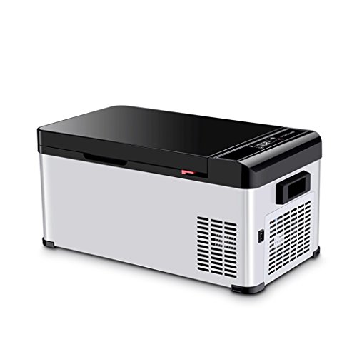 Click Here to See More Images QIHANGCHEPIN DC 12V/24V/220V18L Portable Mute Design Dual-Core Mini Automatic Refrigerator Truck Household Refrigerator Travel Car Refrigerator Mobile Phone Bluetooth Intelligent Control