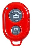 Bluetooth Wireless Remote Control Camera Shutter Release Self Timer for IOS Android Smartphone Tablet Iphone 5 5s 5c 4s 4, Ipad 5 4 3 Ipad Air Mini, Sony Xperia, HTC New One and X, Samsung Galaxy S3 S4 S5 Note 1 2 3 Galaxay Tab 2 Note8 10.1, Google Nexus 4 5 7 & all Bluetooth Compatible Products (Red)
