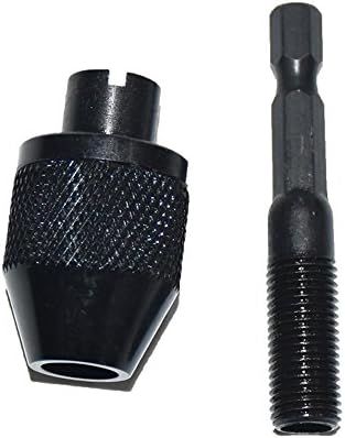 Here4Tool HT98024 1/4 Inch Hex Shank Keyless Drill Chuck (Black)