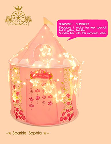Bestmart INC Children's Play Tent Tunnels Princess Castle Indoor Outdoor Play House Halloween Christmas Theme Party Play Hut Birthday Gift, Premium Quality/Safety Certified as per ASTM