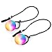 Wanby 1 Pair Poi LED Thrown Balls for Professional Hip-hop,Belly Dance Level Hand Props for Kids Gift (Multi-colored)