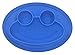 Round Silicone Frog Suction Placemat for Children, Kids, Toddlers, Babies Highchair Feeding Tray or Kitchen Dining Table with Built in Plate and Bowl, Measures 9