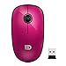 FD Silent Wireless Mouse, V8 2.4G Fashion Power Ultrathin Cordless Mouse with Nano Receiver & Battery 1500 DPI Precise Control for Notebook Computer PC Laptop MacBook and Chromebook (Rose Red)