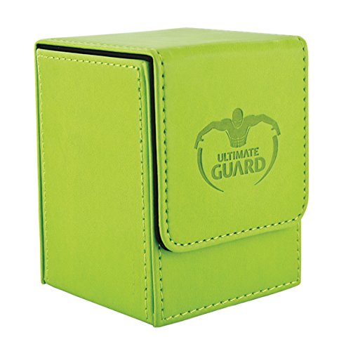 100 Card Flip Leather Deck Case, Green