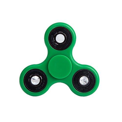 EDC Fidget Spinner Toy Hand Spinner Stress Reducer Time Killer Premium Quality with High Speed and 2~3 Minutes Spintime - Perfect For ADD, ADHD, Anxiety, Adult Children (Green)