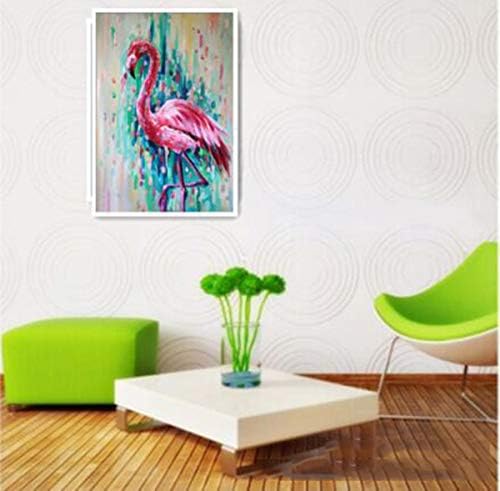 5D Diamond Painting Kits for Adults Flamingo DIY Paint by Number Full Drill Crystal Rhinestone Arts Craft Canvas Paint with Diamonds for Home Wall Decor (40X30CM) - Image 3