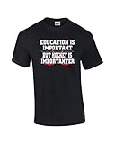 Funny Hockey T-Shirt Education Is Important