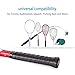 Tennis Racket Grip Tape Tacky Overgrip Black - 12 Pack, Ultra Absorption and Good Anti-Slip, Wrap around Badminton Racquet, Squash Handle, Racquetball, Beach Tennis, Pickleball Paddle and More