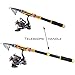 Sougayilang Fishing Rod with Reel Combo H-Shark, Telescopic Spinning Travel Portable Bass Fishing Gear Kits (5.9FT+WQ2000)