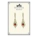 Downton Abbey Gold-Tone Belle Epoch Oval Ruby Stone with Crystal Accents Drop Earrings