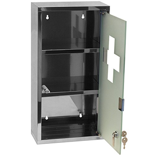 Multistore 2002 Stainless Steel Wall Mounted Lockable Medicine